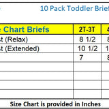 10 Pack Toddler Briefs - Hearts