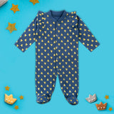 Metallic Heart Print - Footed Bodysuit