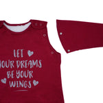 Let your dreams be your wings - PREMIUM SLEEP SACK - SHERPA LINED WITH SLEEVES