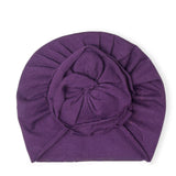 Floral Turban Cap - Grape Juice
