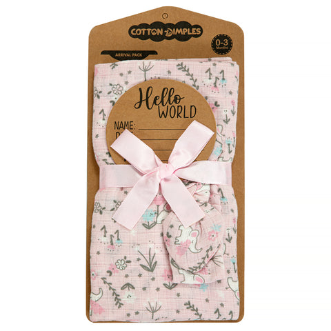 BABY BIRTH ANNOUNCEMENT SWADDLE SET - Elle on a Roll