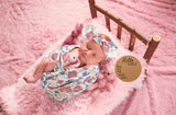 BABY BIRTH ANNOUNCEMENT SWADDLE SET - Rosebuds