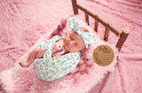 BABY BIRTH ANNOUNCEMENT SWADDLE SET - Lovely Leopard