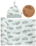 BABY BIRTH ANNOUNCEMENT SWADDLE SET - Soaring in Clouds