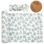 BABY BIRTH ANNOUNCEMENT SWADDLE SET - Lovely Leopard