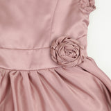 Rosette Charm - Silk Dress