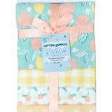 Tangerines - Flannel Receiving Blankets