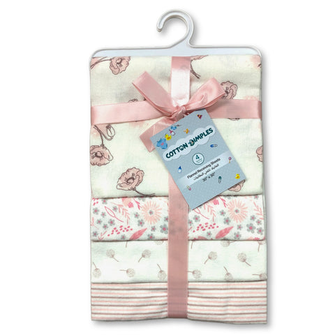 Floral Decor -  Flannel Receiving Blankets