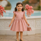 Rosette Charm - Silk Dress