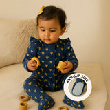 Metallic Heart Print - Footed Bodysuit