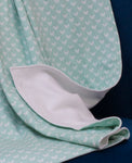 Green Butterfly - Jersey lined with Fleece Swaddle/Blanket