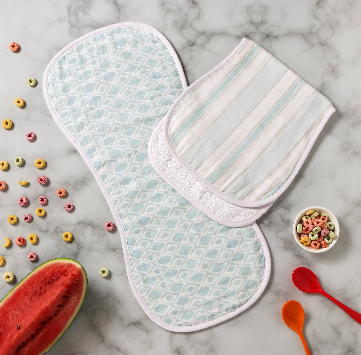 Burp Cloth Set Diamonds Cotton Dimples Pakistan