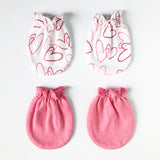 Hearts on White - Mittens