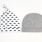 Moustache Top Knot - Baby Cap Set