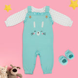 Bunny Face - Fleece Coverall with Booties