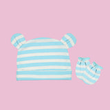 Stripey - Cap & Mitten Set