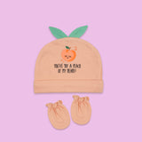 Peachy - Cap & Mitten Set