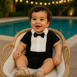 Tuxedo Onesie - Black