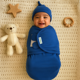 Swaddle Wrap - Stage 1      Cobalt Blue with Knotted Cap