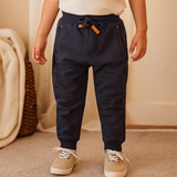 Navy - Jogger Pants with Rivets