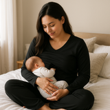 Black - Nursing Pj Set (Winters)