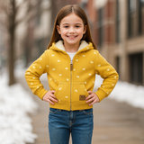 Butterfly print - Fleece Hooded Jacket with 3D ears Toddler