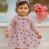 Lavender Bloom Waffle Bolero & Dress Set