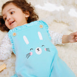 Bunny Face - Fleece Coverall with Booties