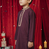 Plum - Embroidered - 2 Pc Set