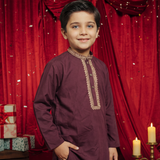 Plum - Embroidered - 2 Pc Set