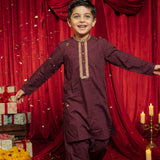 Plum - Embroidered - 2 Pc Set