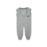 Grayscale Elegance - 2 Piece Fleece Footed Romper