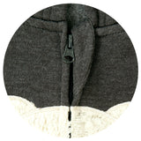 Polar Bear - Charcoal Gray Fleece Coverall