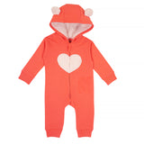 Hearty Heart - Coral Fleece Coverall