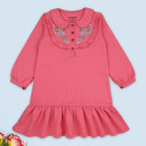 Petal Whirl Fleece – Collar Dress