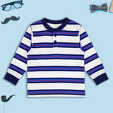 Yarn Dyed Henley - Blue