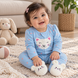 Meow - Footed Romper