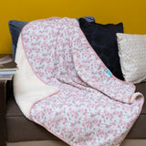 Dizzy Daisies - Muslin lined with Sherpa Swaddle/Blanket