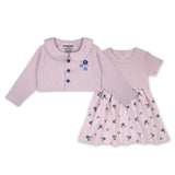 Lavender Bloom Waffle Bolero & Dress Set
