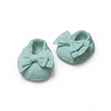 Mint Bow - Booties
