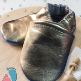 Golden Glow Leather Booties