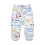 Pair of children's pants with colorful car pattern 