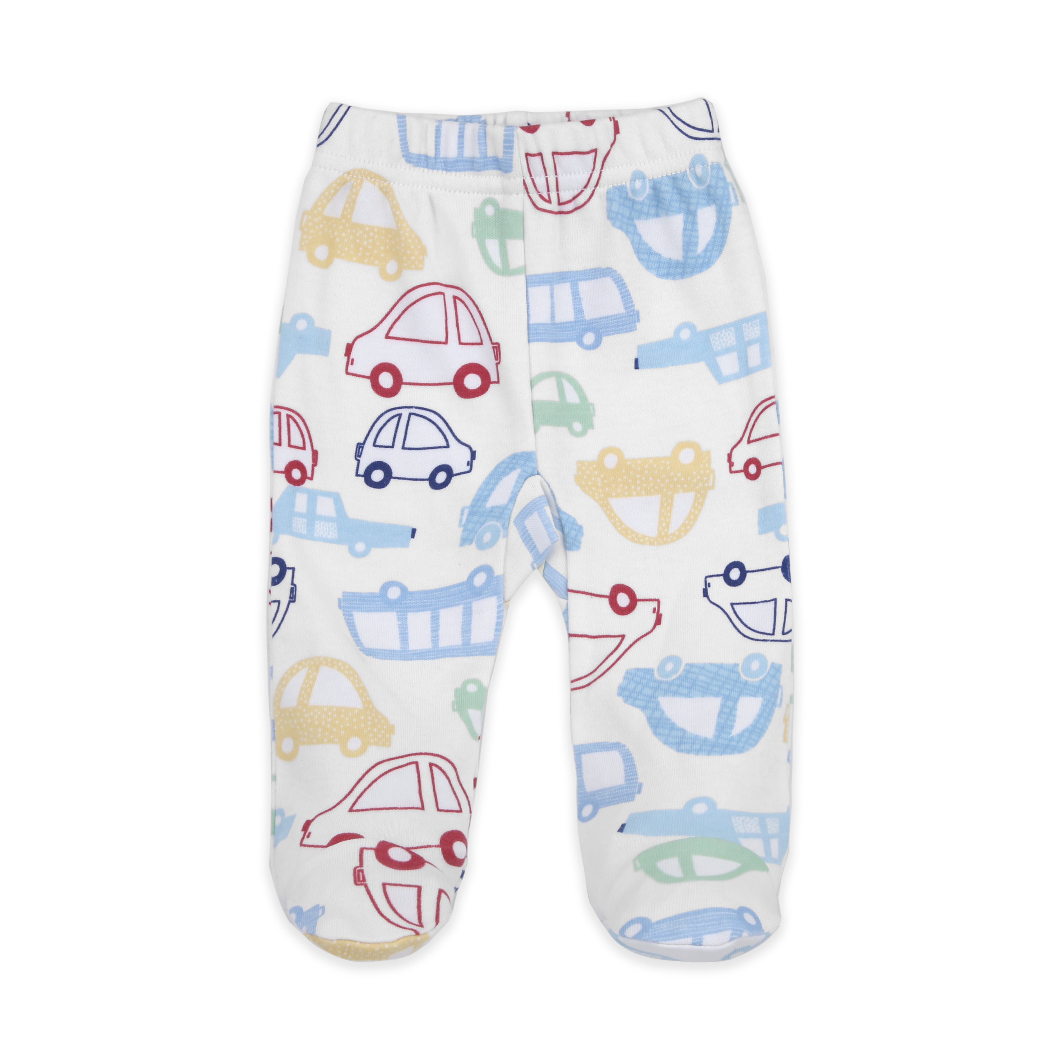 Pair of children's pants with colorful car pattern 