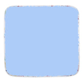 Light blue square mat with colorful border 