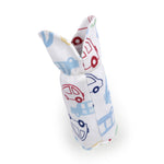 Baby bib with vehicle patterns 