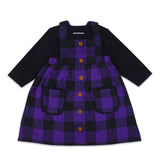 Lilac Plaid Pinafore Set