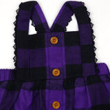 Lilac Plaid Pinafore Set