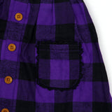 Lilac Plaid Pinafore Set