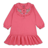 Petal Whirl Fleece – Collar Dress