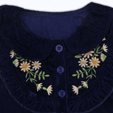 Velvet Blossom Collar Dress